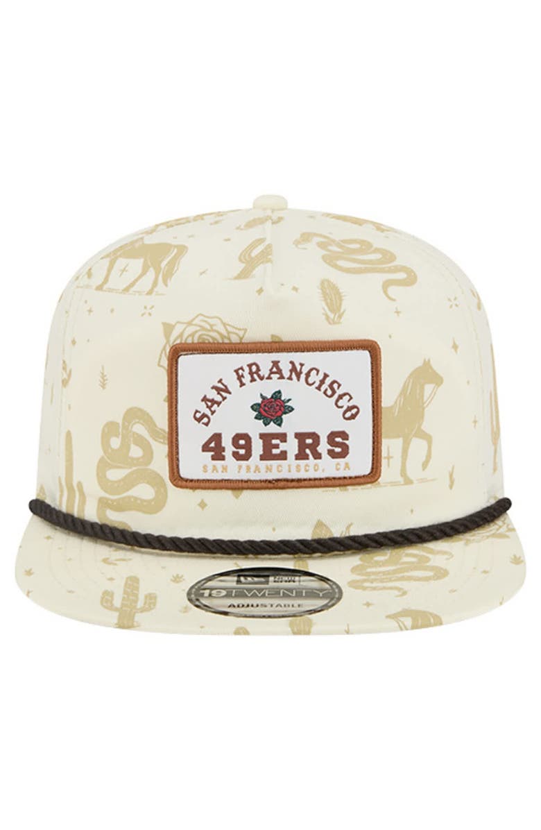 New Era Men
s New Era  Cream San Francisco 49ers Desert Rose 19TWENTY Adjustable Hat, Alternate, color, Cream