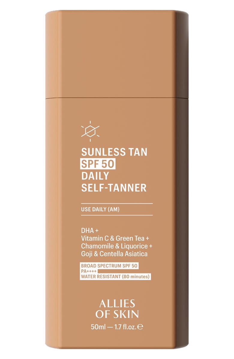 ALLIES OF SKIN Sunless Tan SPF 50 Daily Self-Tanner, Main, color,