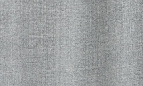 Theory Keyhole Long Sleeve Wool Minidress In Grey Light Heather