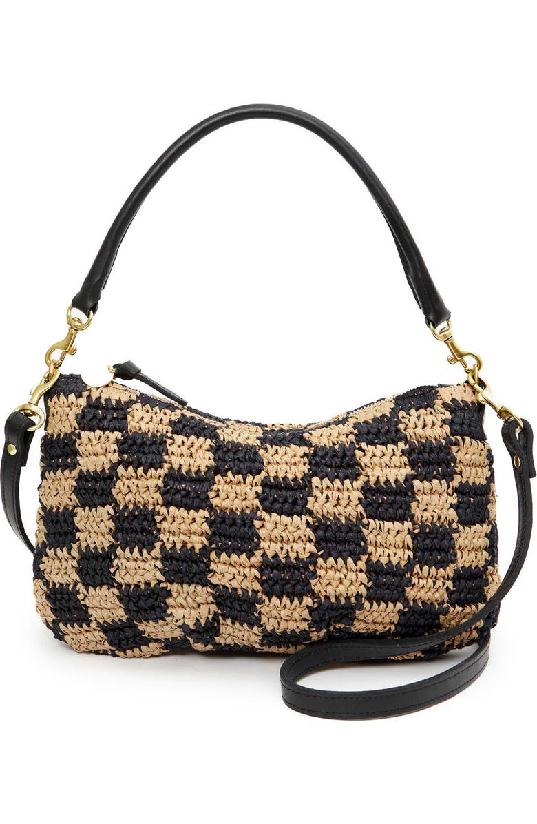 Clare V. Petit Moyen Leather Messenger Bag, Main, color,