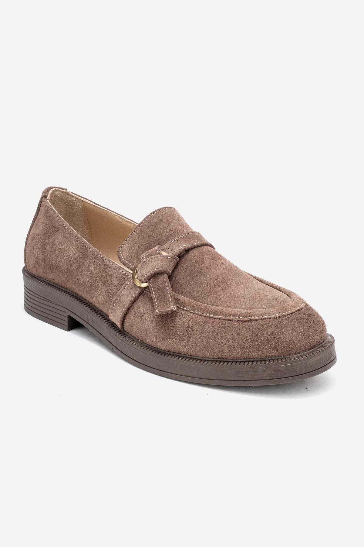 Taupe Suede Leather