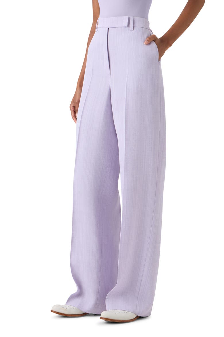 Forest Melangé Straight Leg Trousers, Alternate, color, MALVA