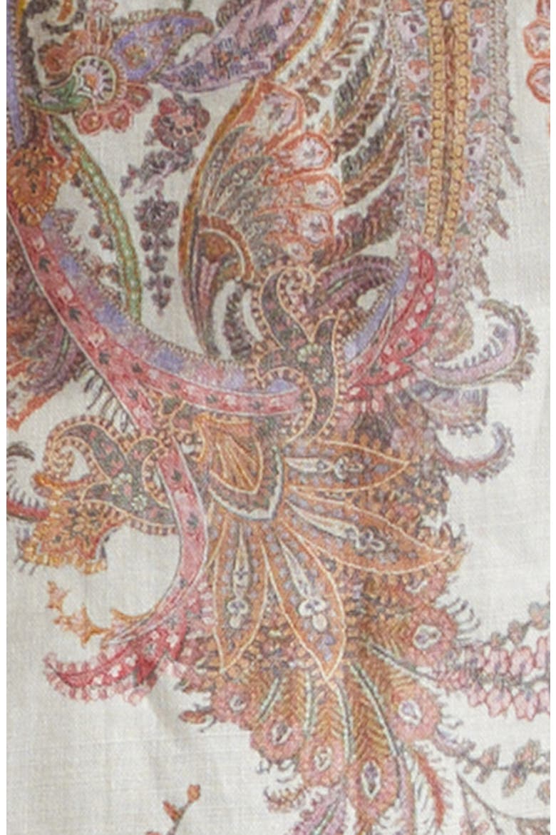 Alchemy Paisley Ramie Button-Up Shirt, Alternate, color, CREAM PAISLEY