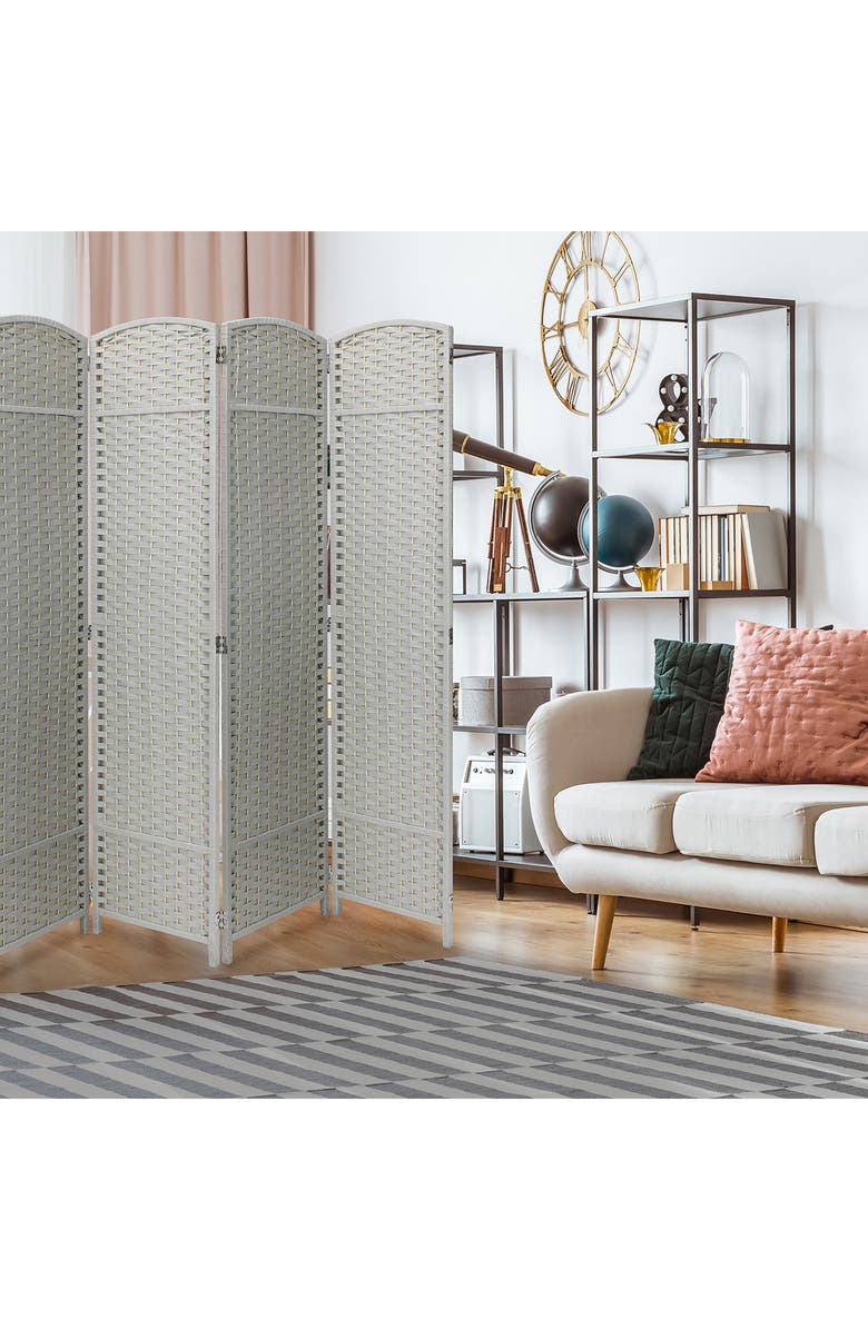 SORBUS Room Divider Privacy Screen, Alternate, color, Beige