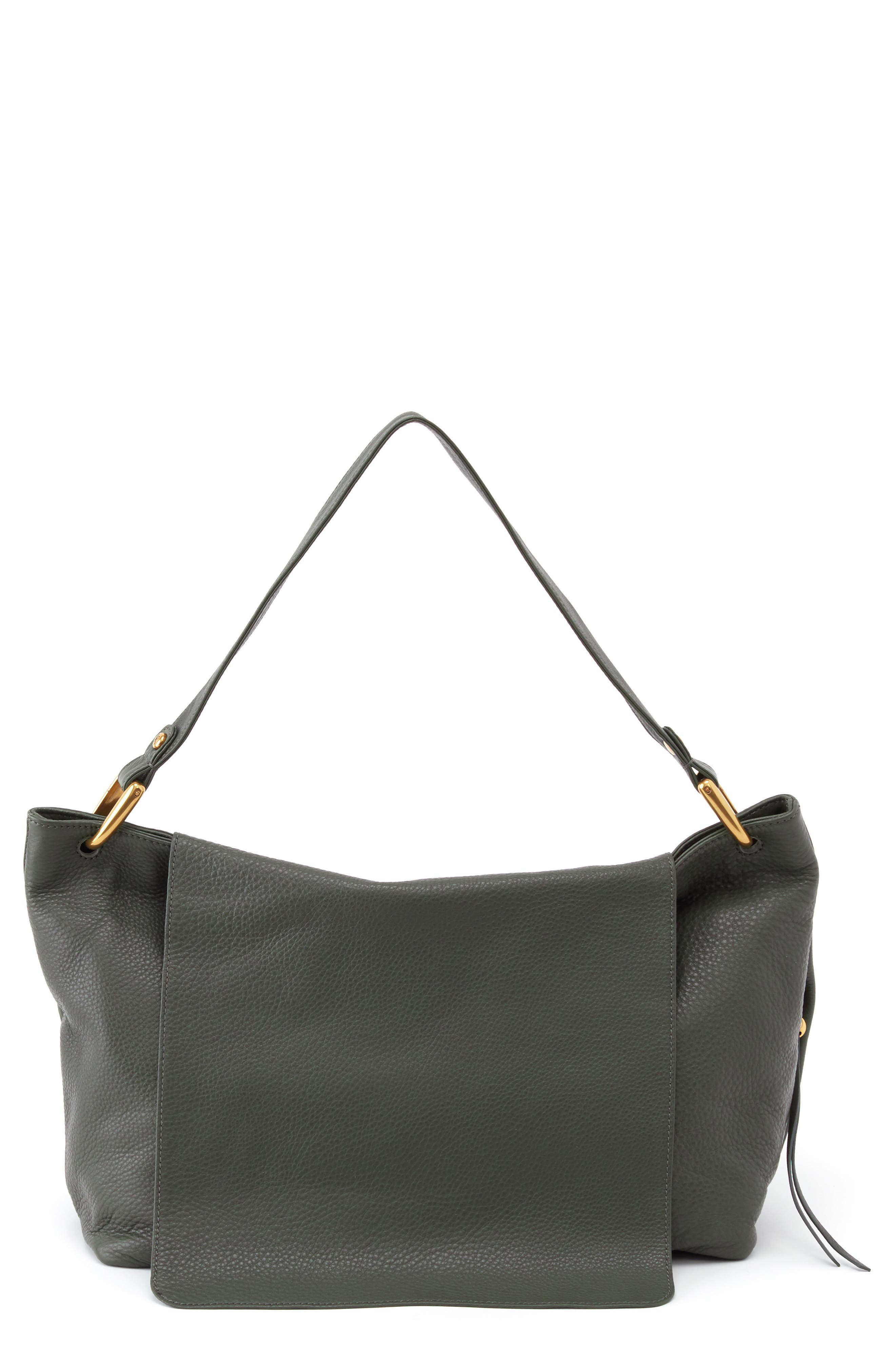 Ventura Leather Shoulder Bag, Main, color, SAGE BRUSH