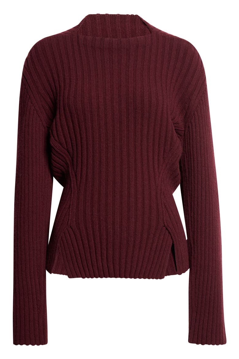 Rib Wool & Cashmere Sweater, Alternate, color, ACAI