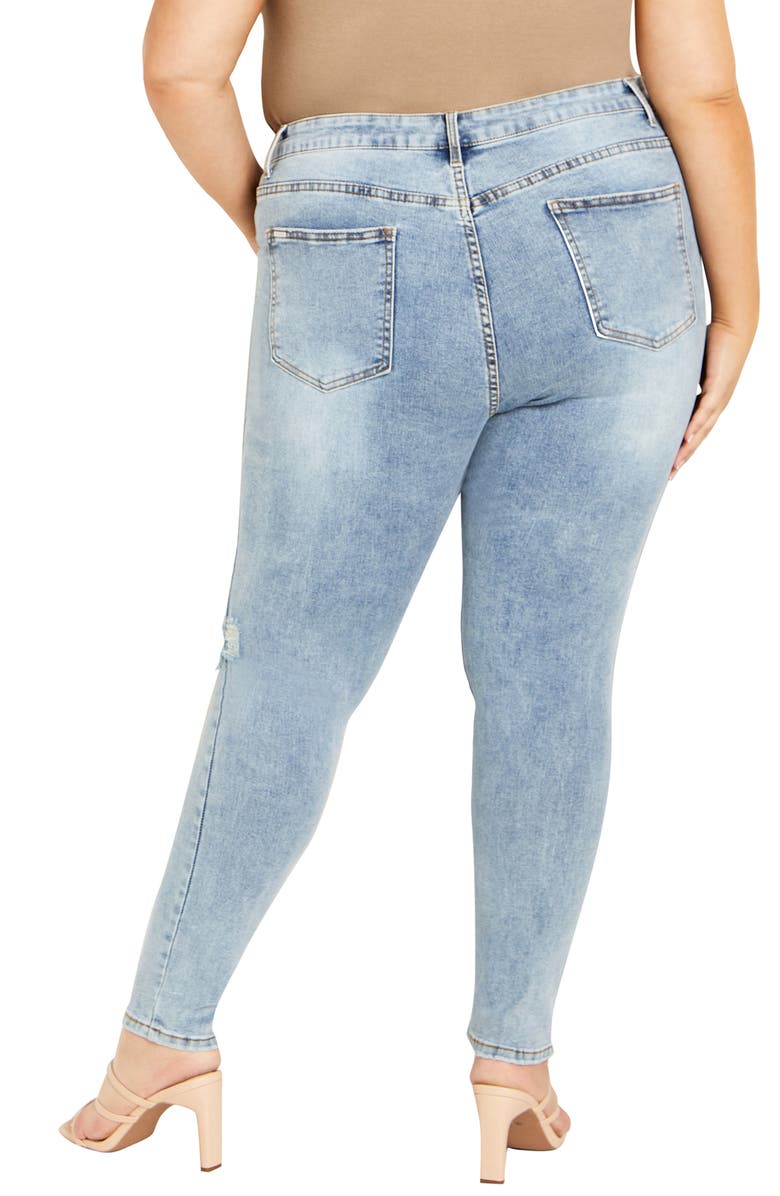 City Chic Asha Fit Jojo High Waist Skinny Jeans, Alternate, color, Mid Denim