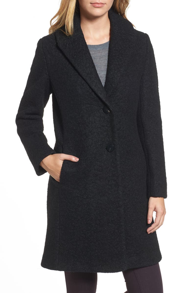 Tahari 'Tessa' Boiled Wool Blend Coat, Alternate, color,