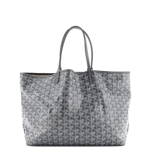 Pre-owned Goyard  Goyard Saint Louis Tote Coated Canvas Xxl In Gray