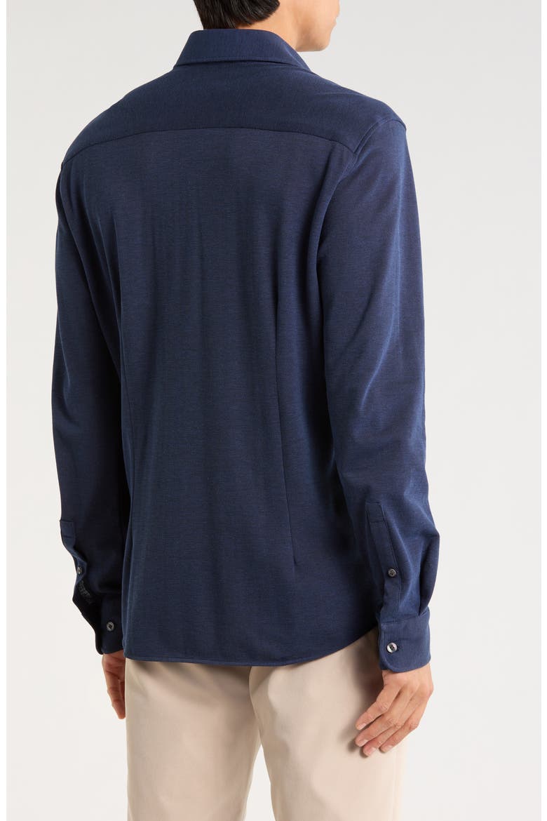 Bernard Long Sleeve Knit Shirt, Alternate, color, NAVY