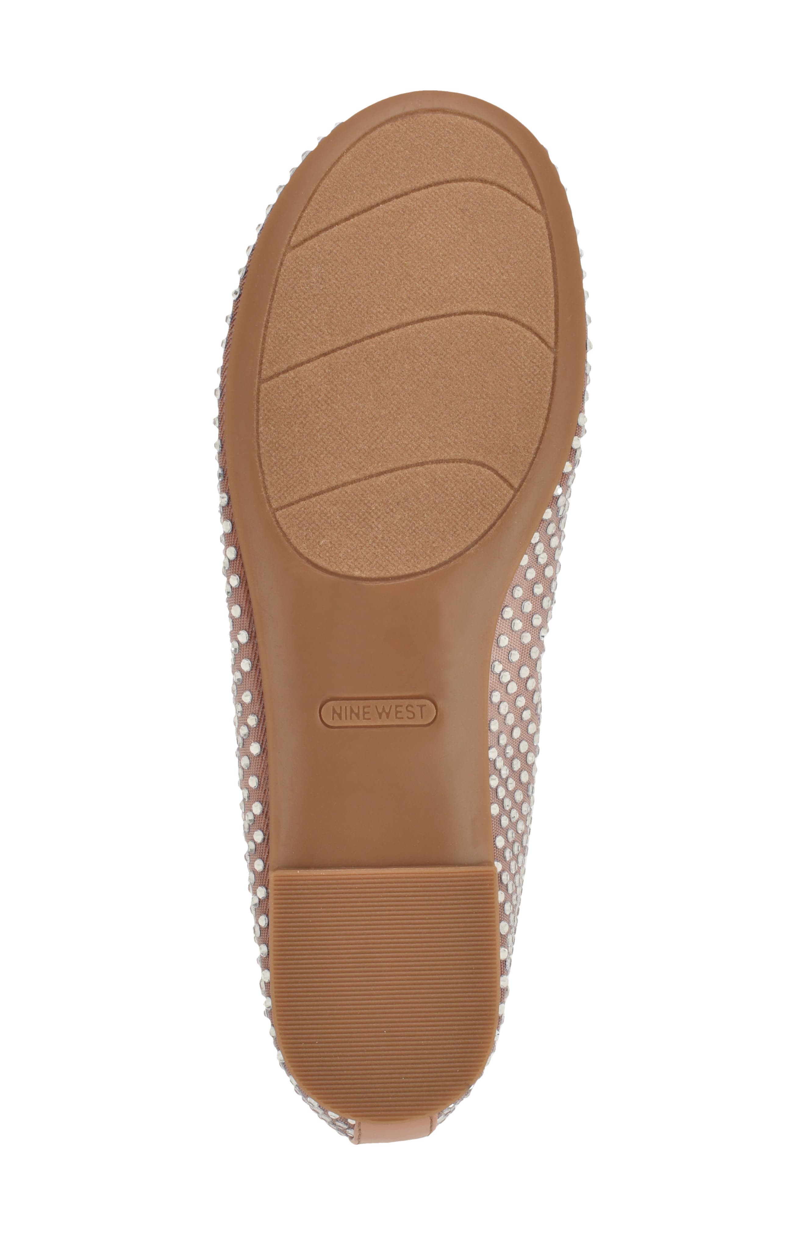 Burnne Studded Mesh Flat, Alternate, color, LIGHT NATURAL