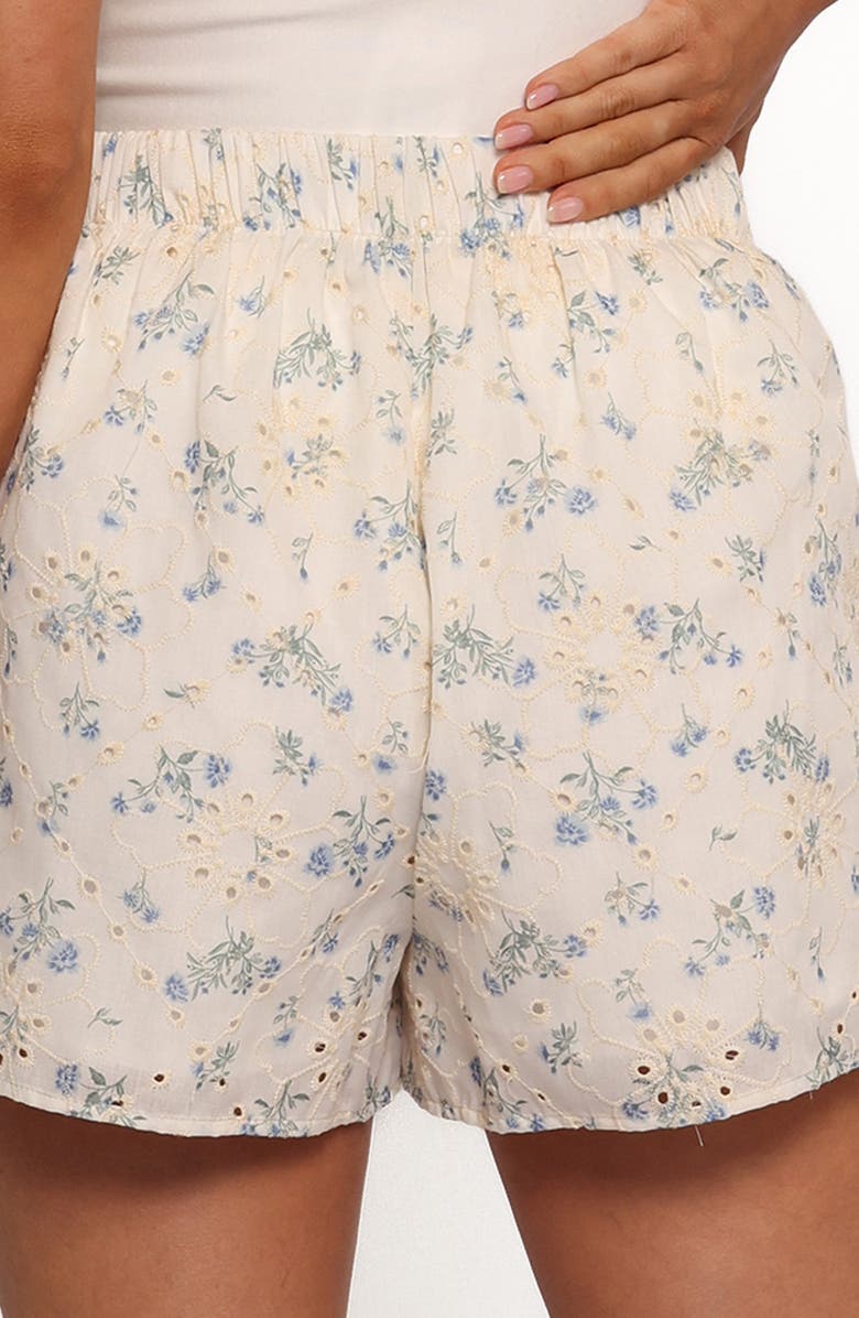 Petal & Pup Claria Floral Eyelet Wrap Skort, Alternate, color, White Blue