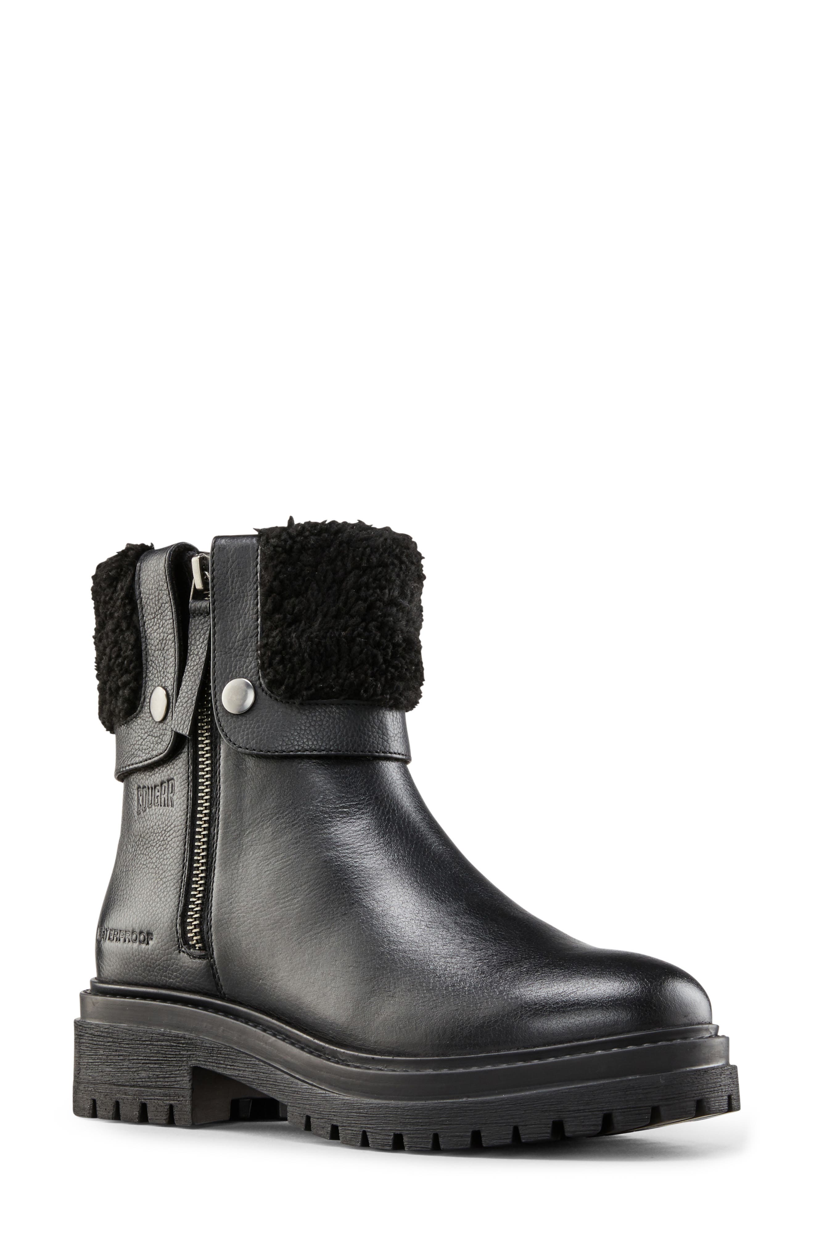 Cougar Vigo Faux Shearling Cuff Waterproof Boot, Main, color, 
