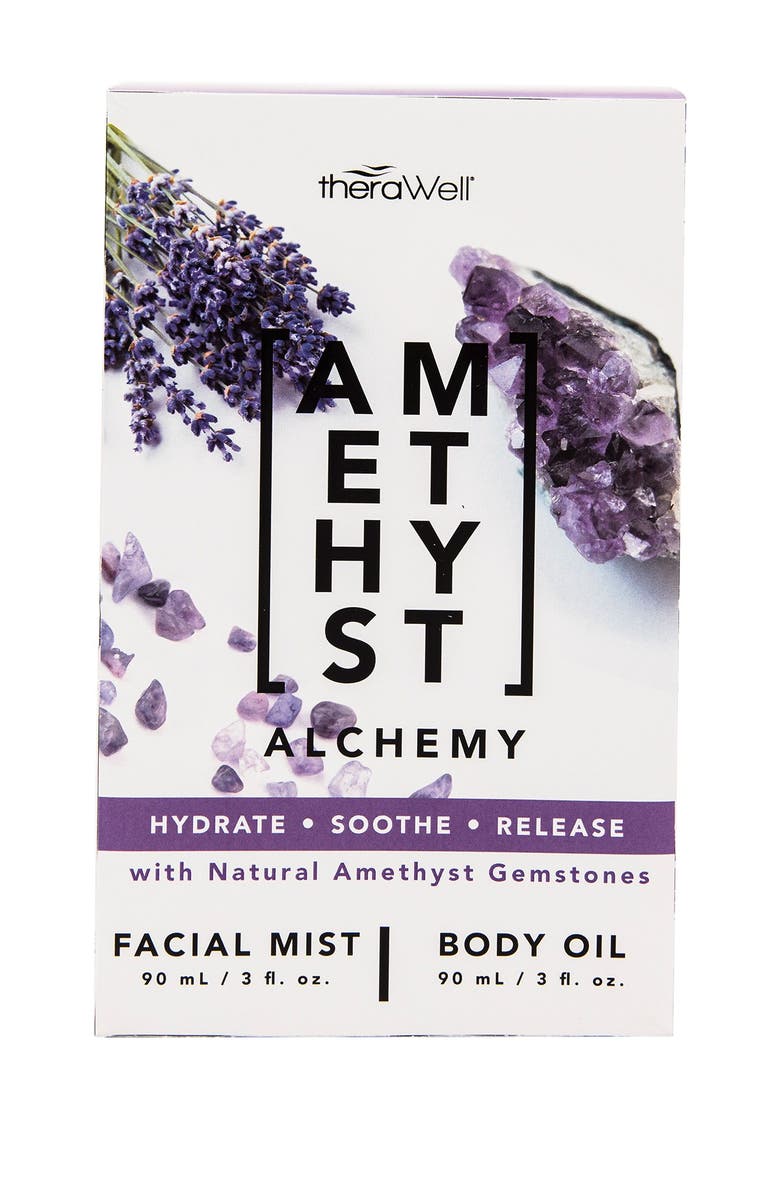 THERAWELL Danielle 2-Piece Body Oil Set - Amethyst, Main, color, 