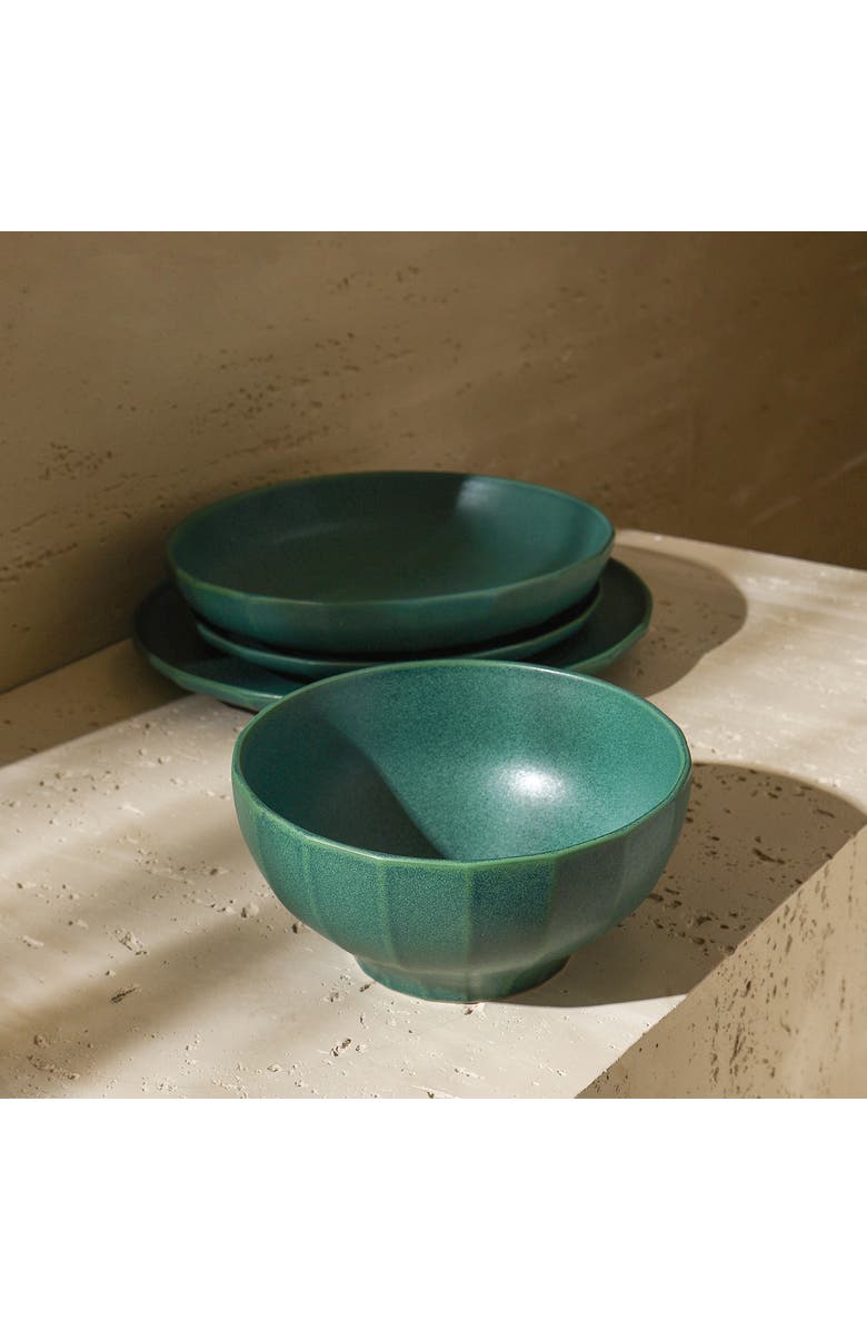 Stone Lain Rio Stoneware 4-Piece Bowl Set, Alternate, color, Green