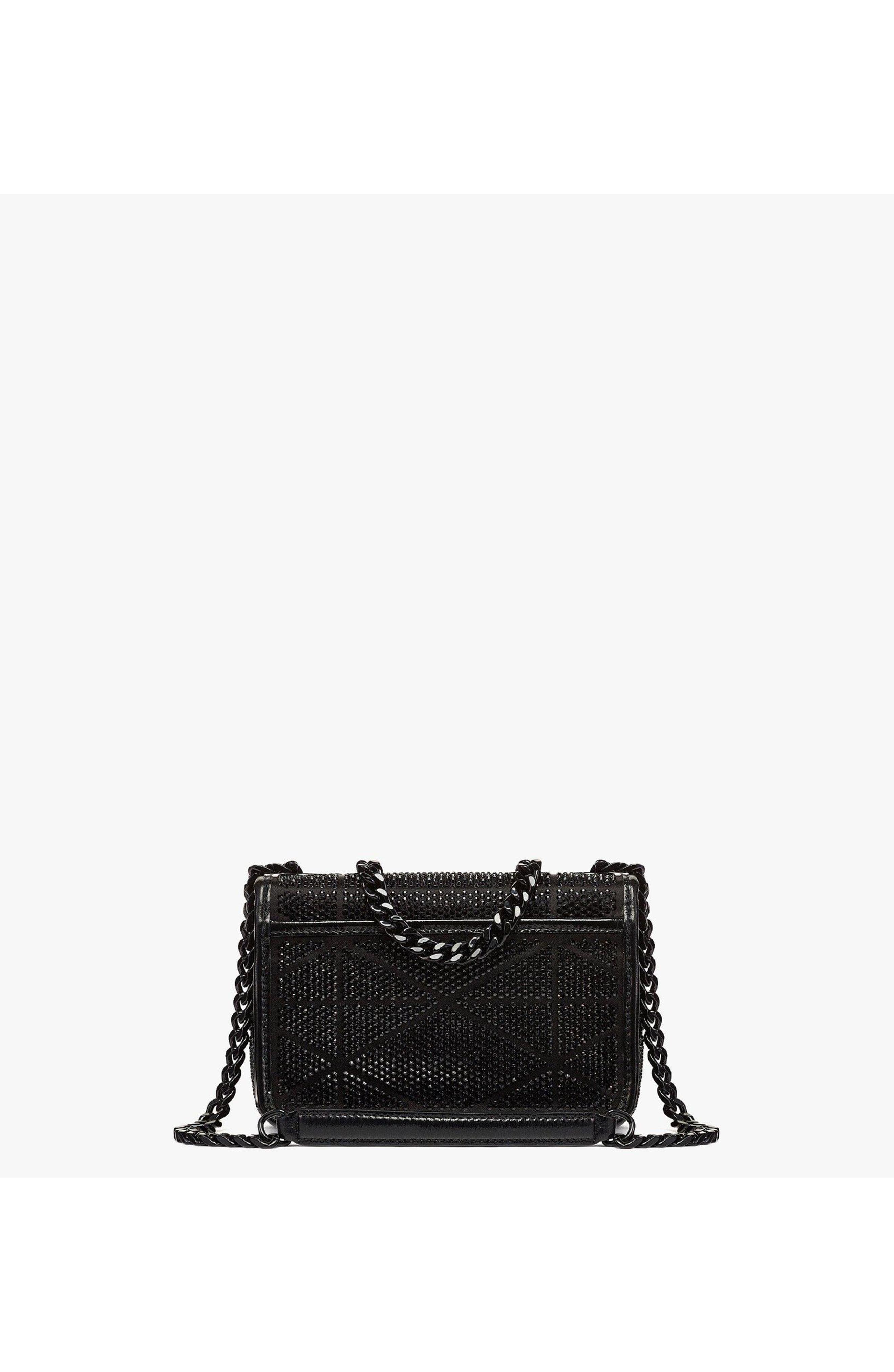 Travia Quilted Shoulder Bag in Crystal Satin Nylon, Alternate, color, Black