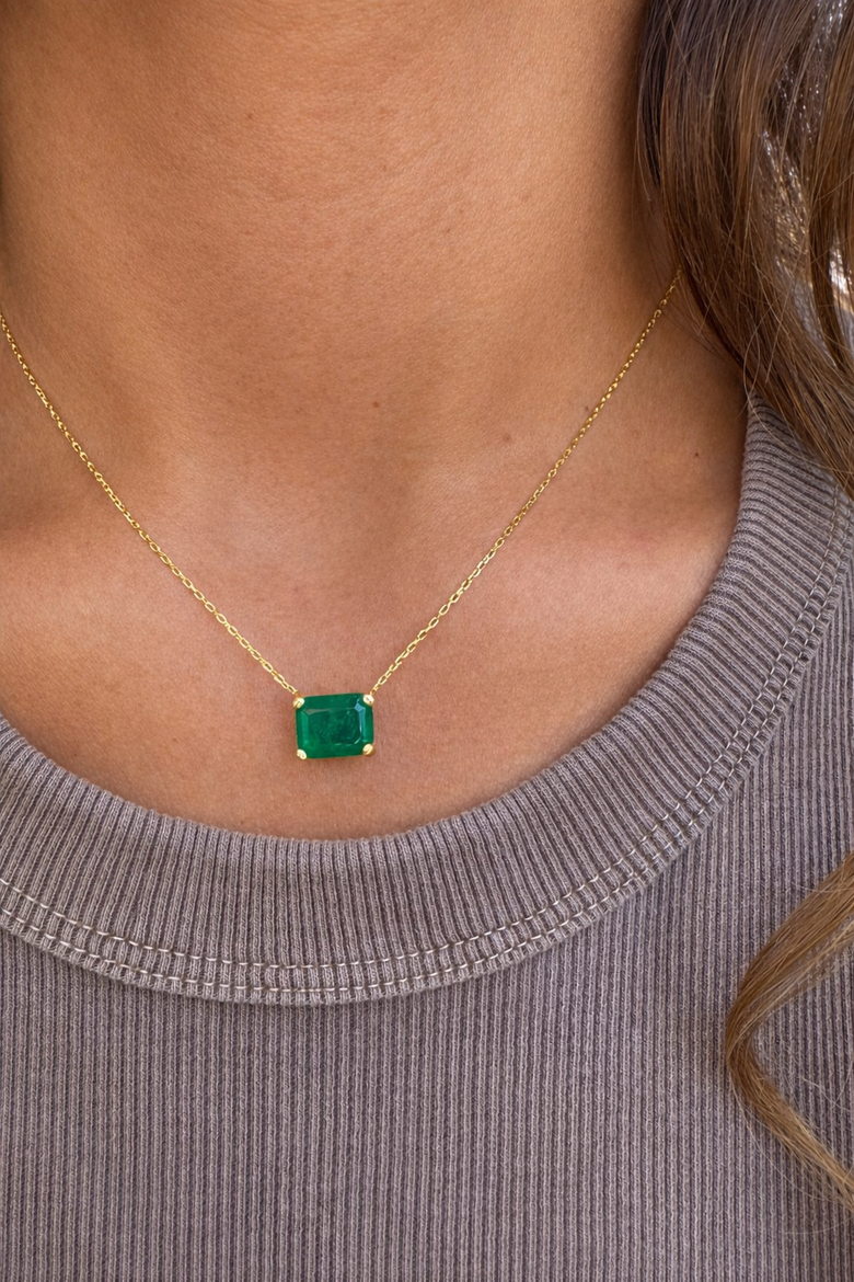 Ivy Emerald Necklace, Alternate, color, green