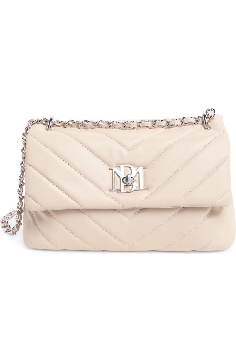 Badgley Mischka Collection Diagonal Quilted Convertible Shoulder Bag, Main, color,