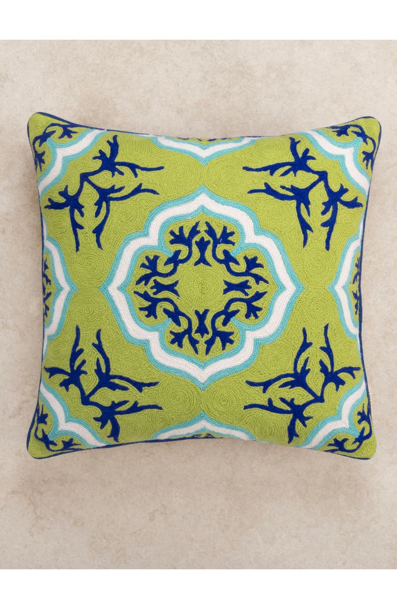 GAURI KOHLI Matilda Throw Pillow Cover, Main, color, Green