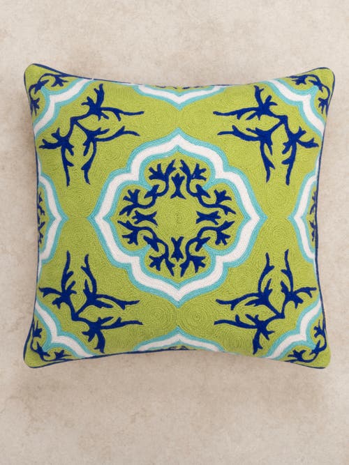 Gauri Kohli Matilda Throw Pillow Cover In Green