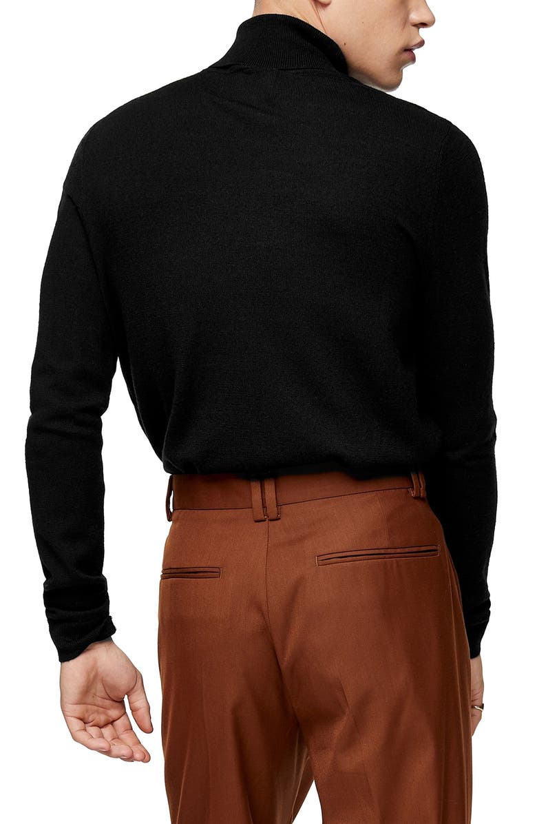 Topman Merino Wool Turtleneck Sweater, Alternate, color,