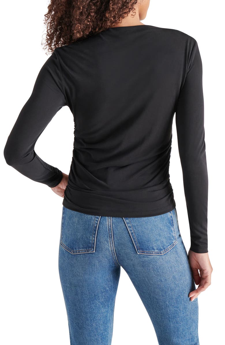 Steve Madden Elvira Ruched Long Sleeve Top, Alternate, color, 