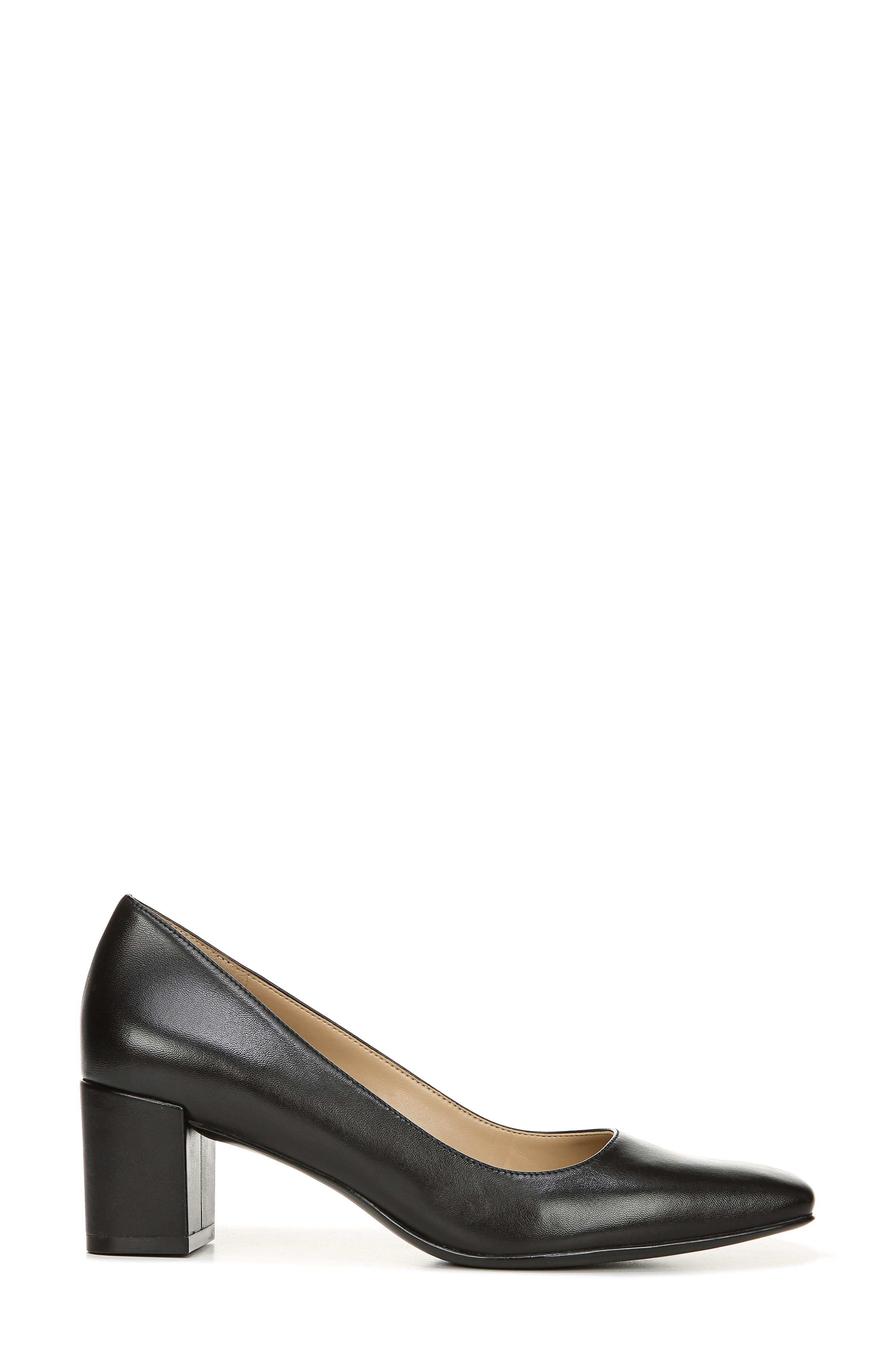 Naturalizer Karina Square Toe Pump, Alternate, color, Black Leather