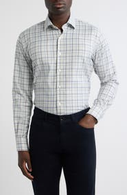 Peter Millar Wyatt Check Stretch Soft Twill Button-Up Shirt