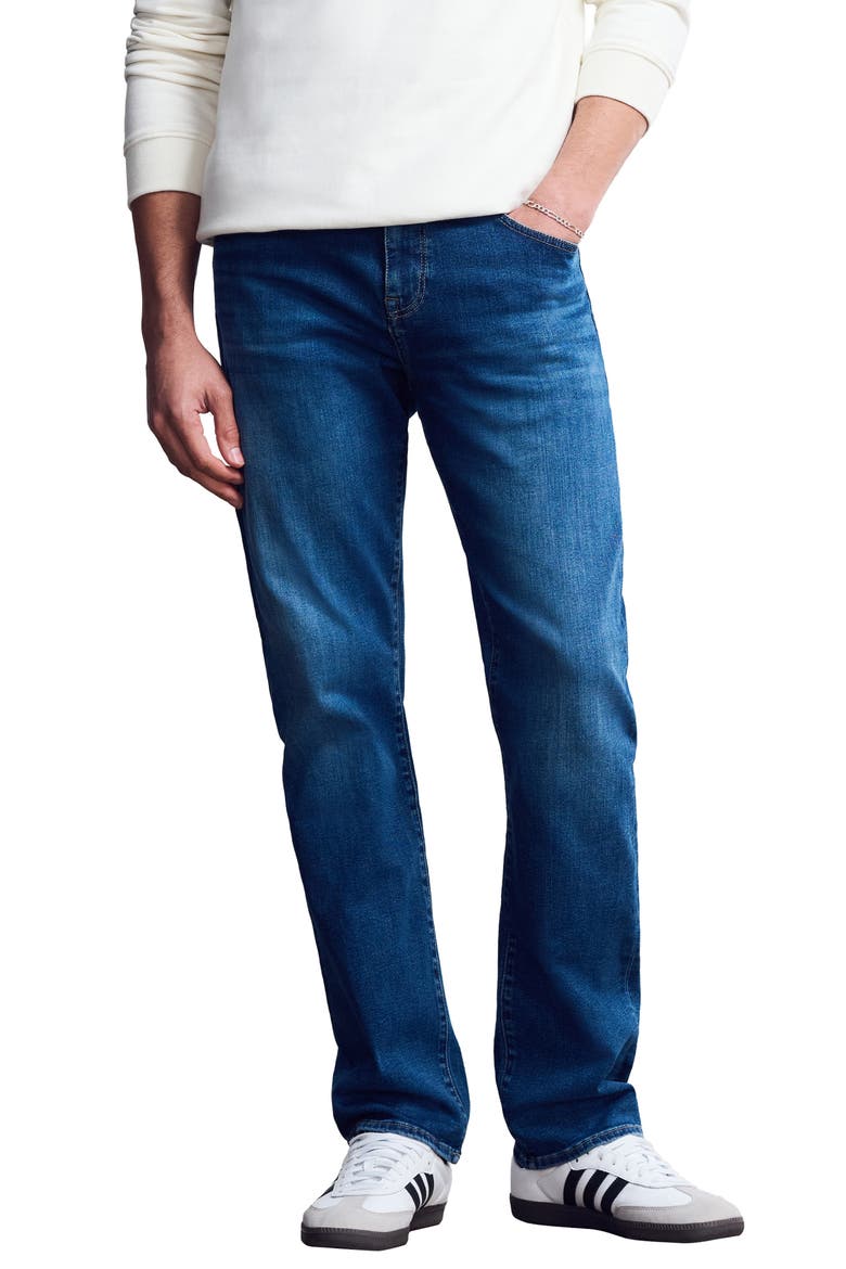 Roam Relaxed Straight Leg Jeans, Main, color, DARK BRUSHED DENIM