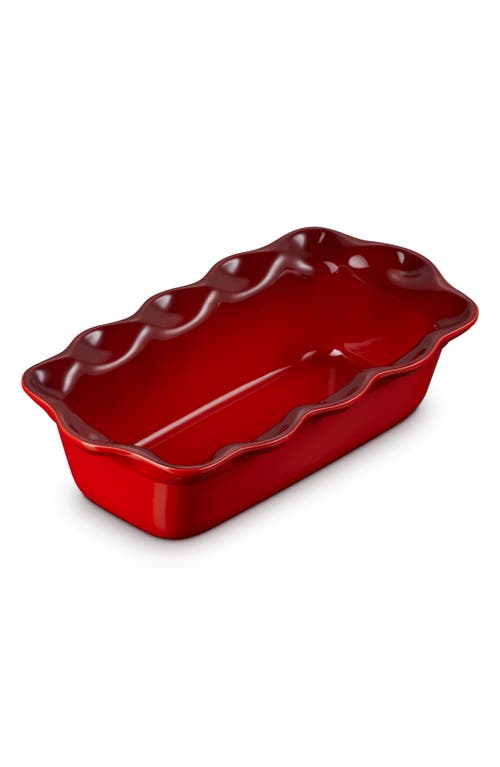 Le Creuset Heritage Stoneware 9-inch Fluted Loaf Pan In Cerise
