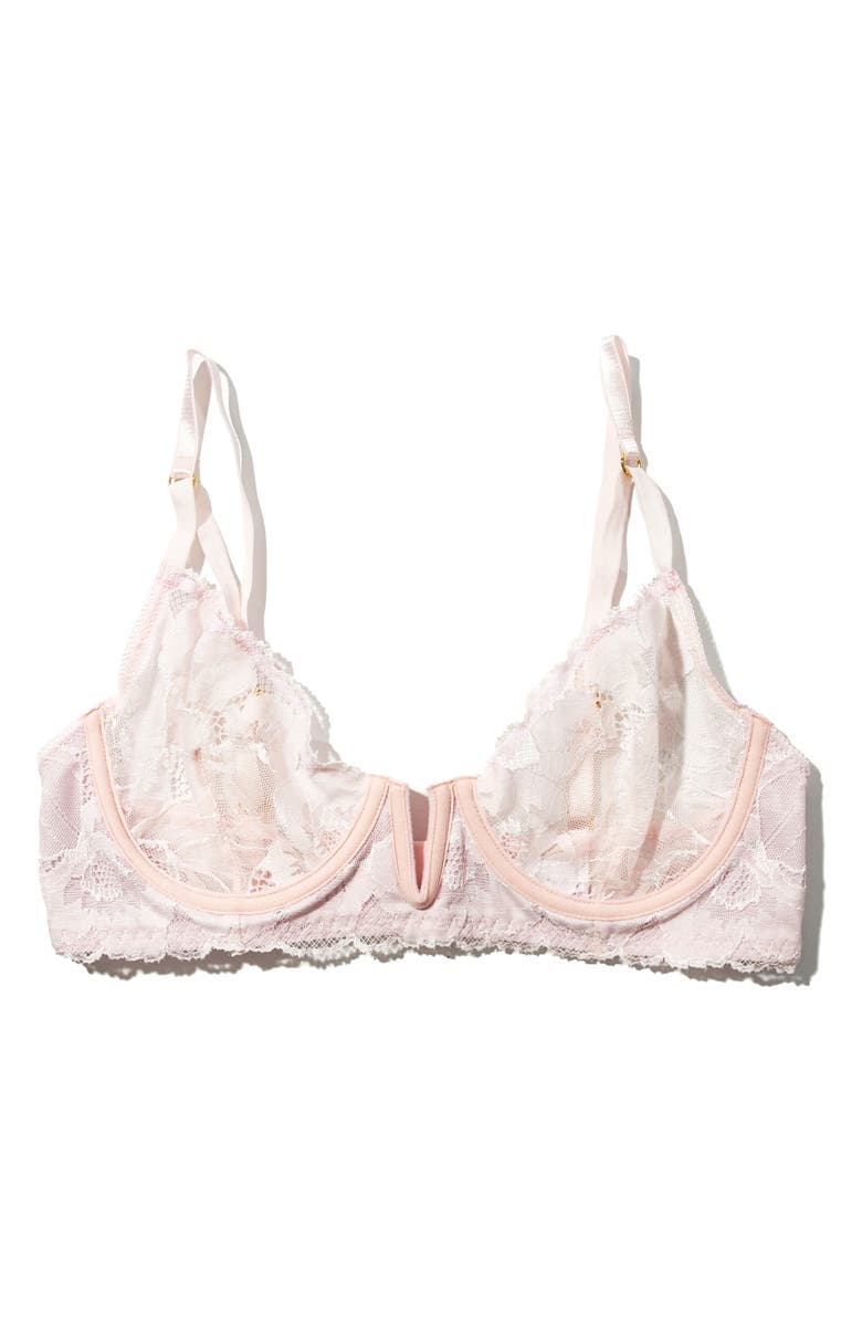 Hanky Panky Strappy Lace & Mesh Underwire Bra, Alternate, color, Vie En Rose Pink