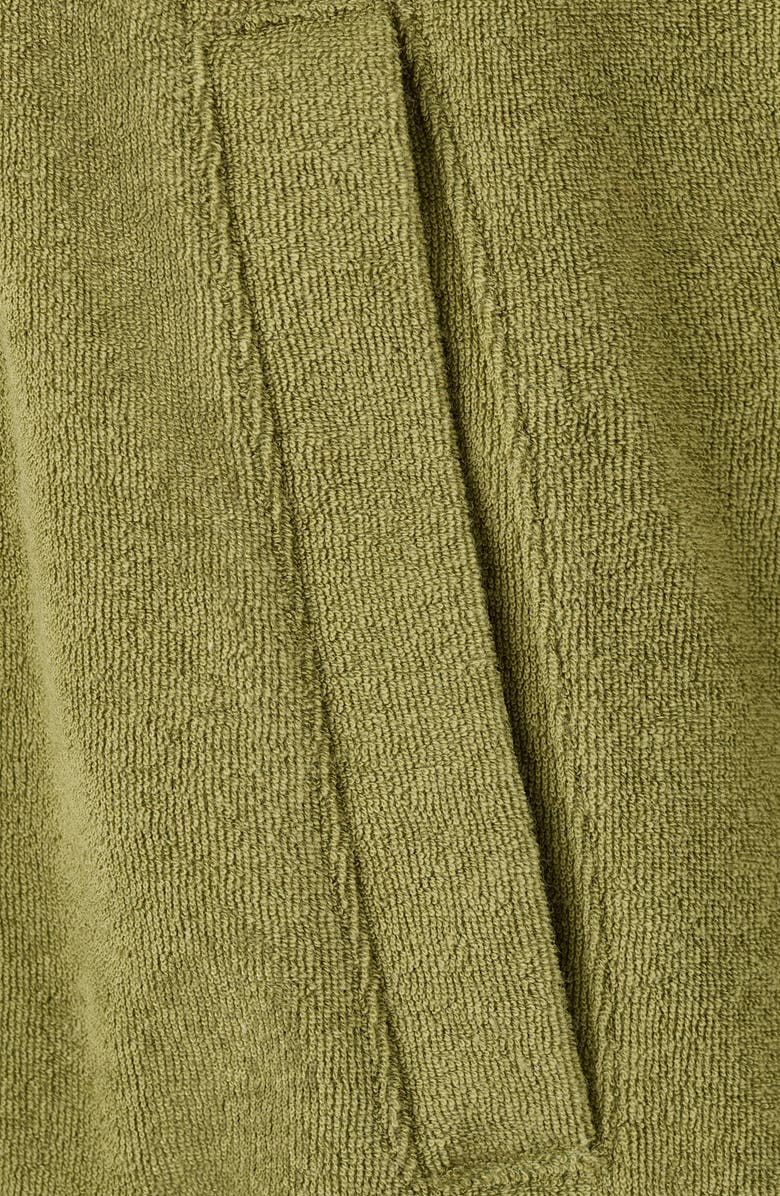 MANGO Cotton Blend Terry Bomber Jacket, Alternate, color, Khaki Green