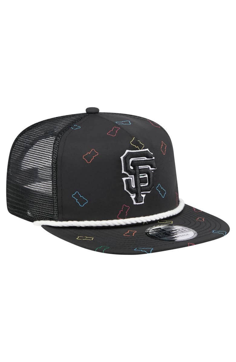 New Era Men's New Era Black San Francisco Giants Gummy Golfer Trucker Adjustable Hat, Alternate, color, Black