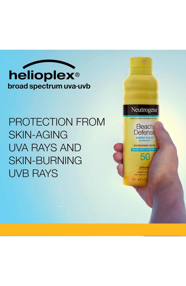 NEUTROGENA Beach Defense Water + Sun Protection Sunscreen Spray Broad Spectrum SPF 50, Alternate, color, 