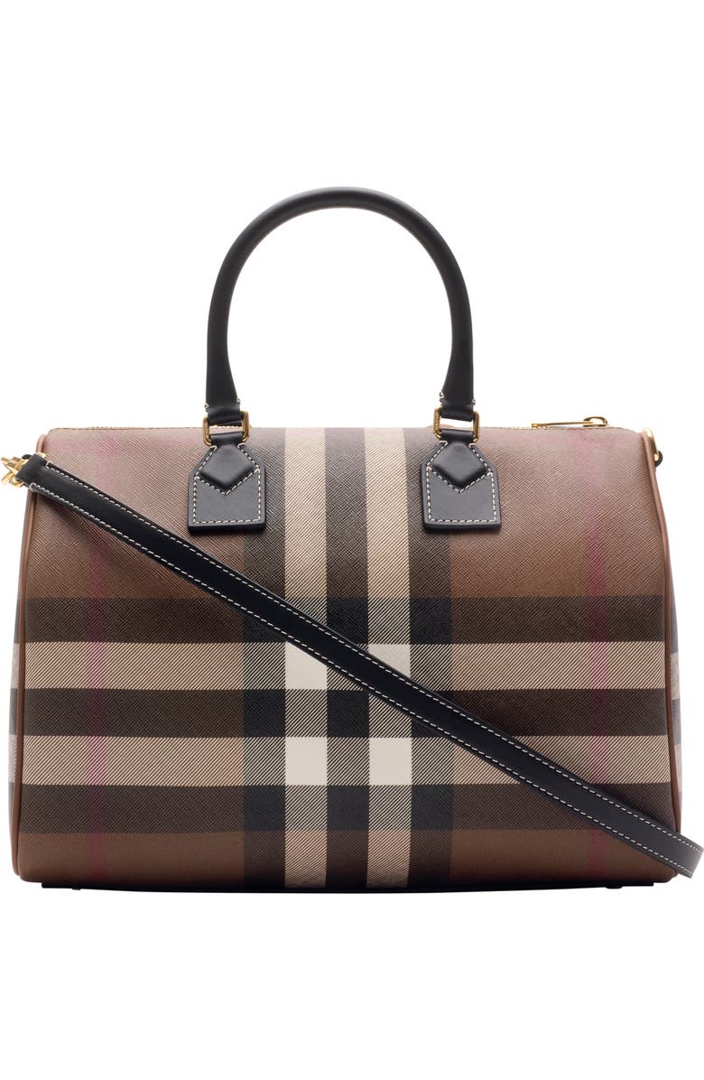 Burberry Medium Check Bowling Bag, Alternate, color,