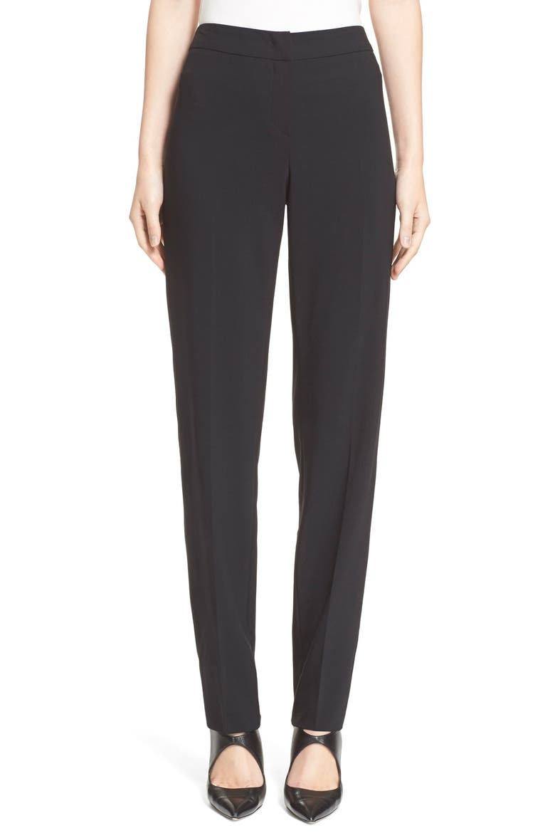 Straight Leg Wool Pants, Main, color, BLACK