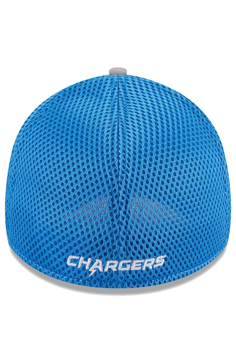 New Era Men's New Era Gray Los Angeles Chargers Pipe 39THIRTY Flex Hat, Alternate, color,