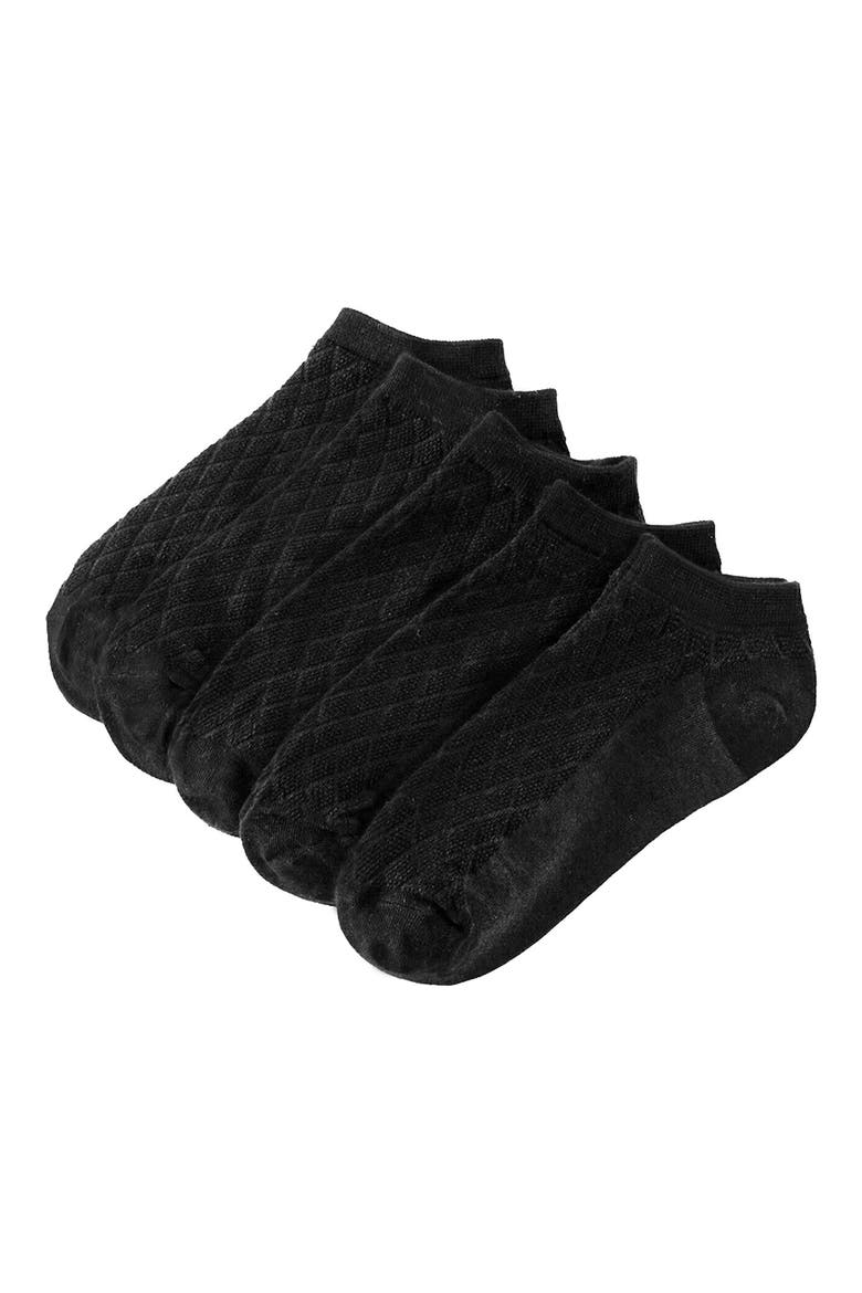 5-Pack Ankle Socks, Main, color, BLACK