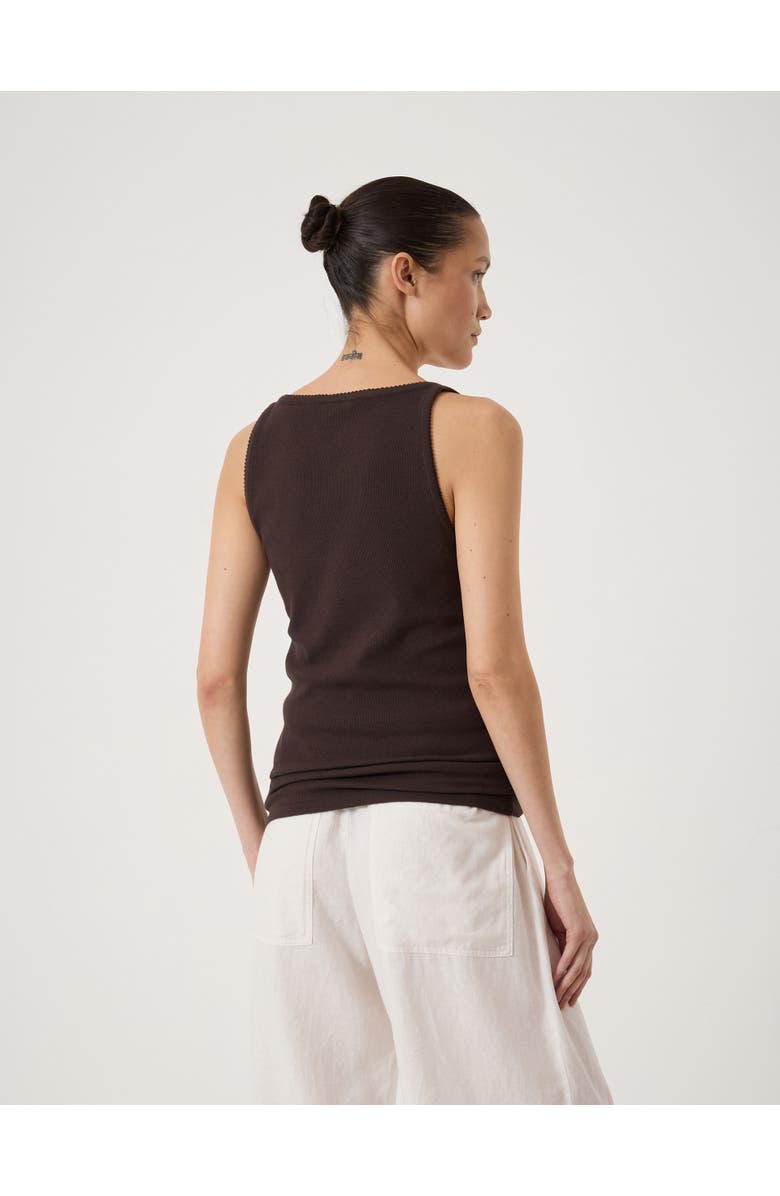 Hush Yara Button Detail Vest, Alternate, color, Dark Brown