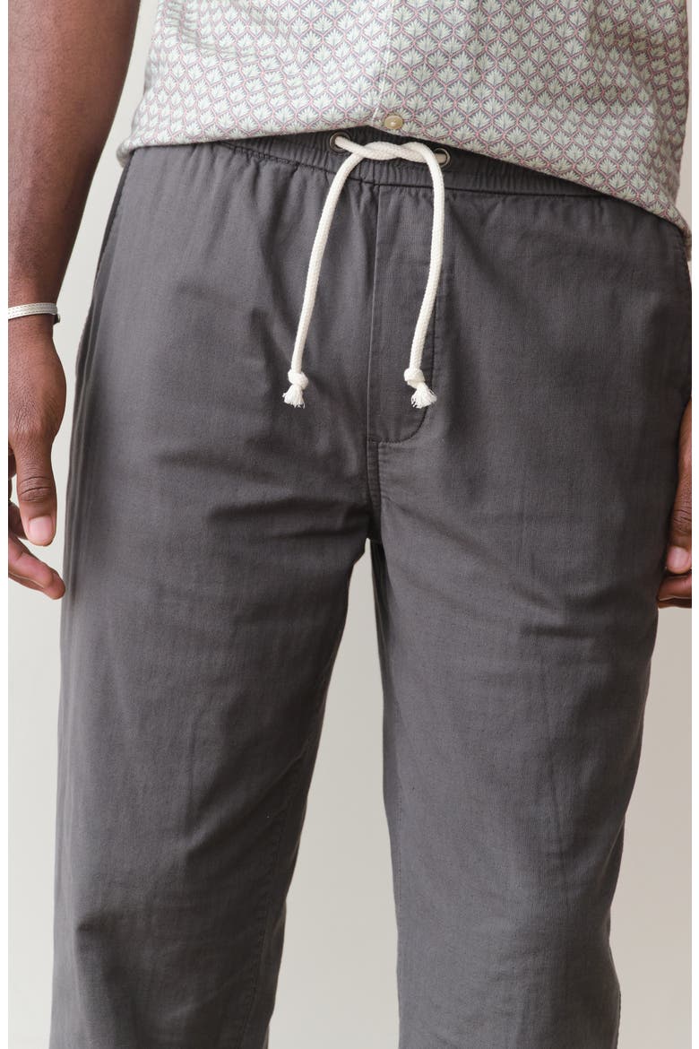 Saturday Stretch Cotton Drawstring Beach Pants, Alternate, color, FADED BLACK