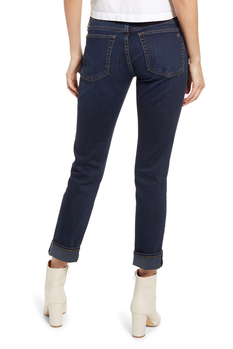 Dre Slim Boyfriend Jeans, Alternate, color, BIANCA1
