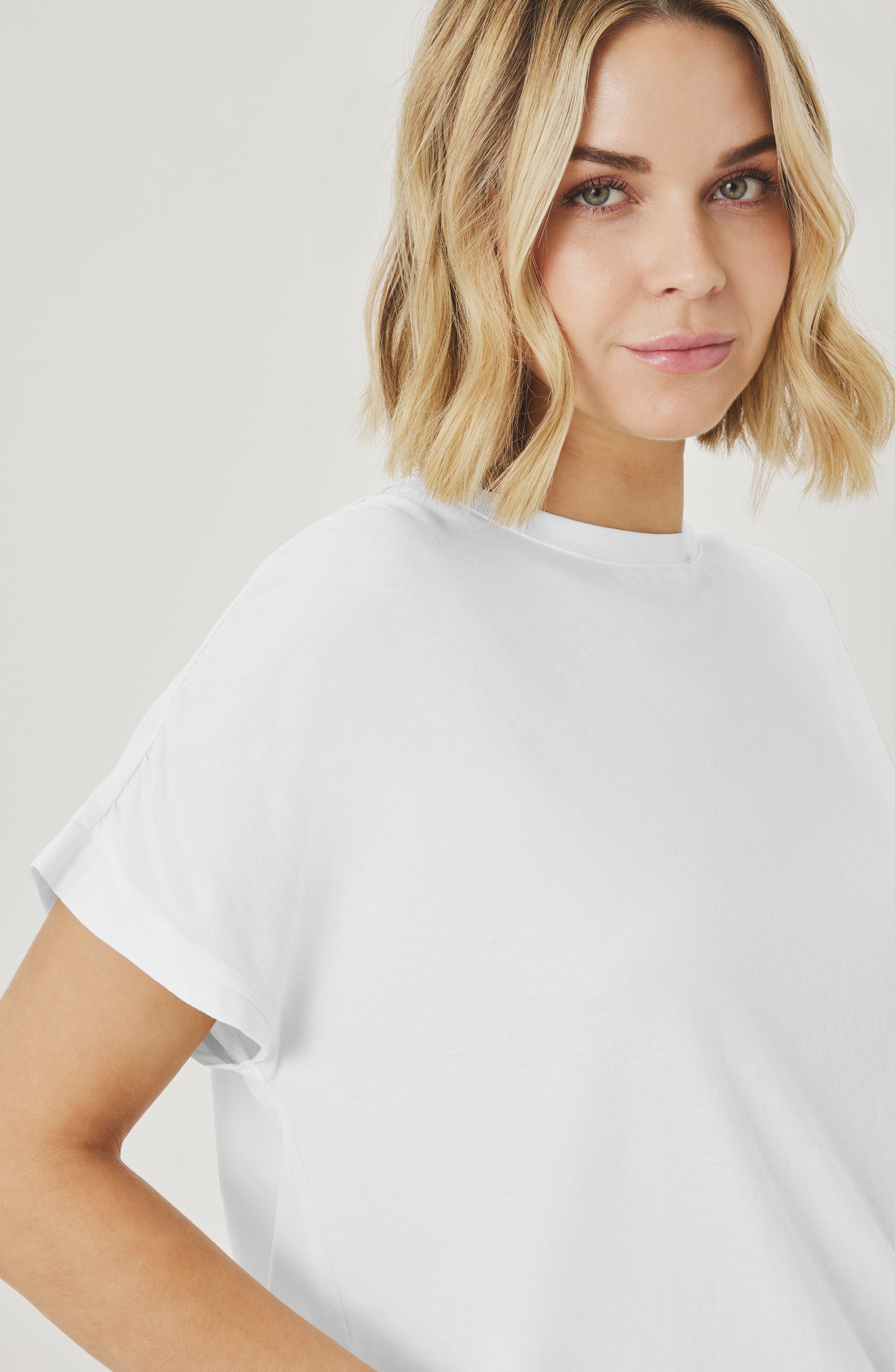 Rebecca Shirred Sleeve Cotton Blend T-Shirt (Women) | Nordstrom