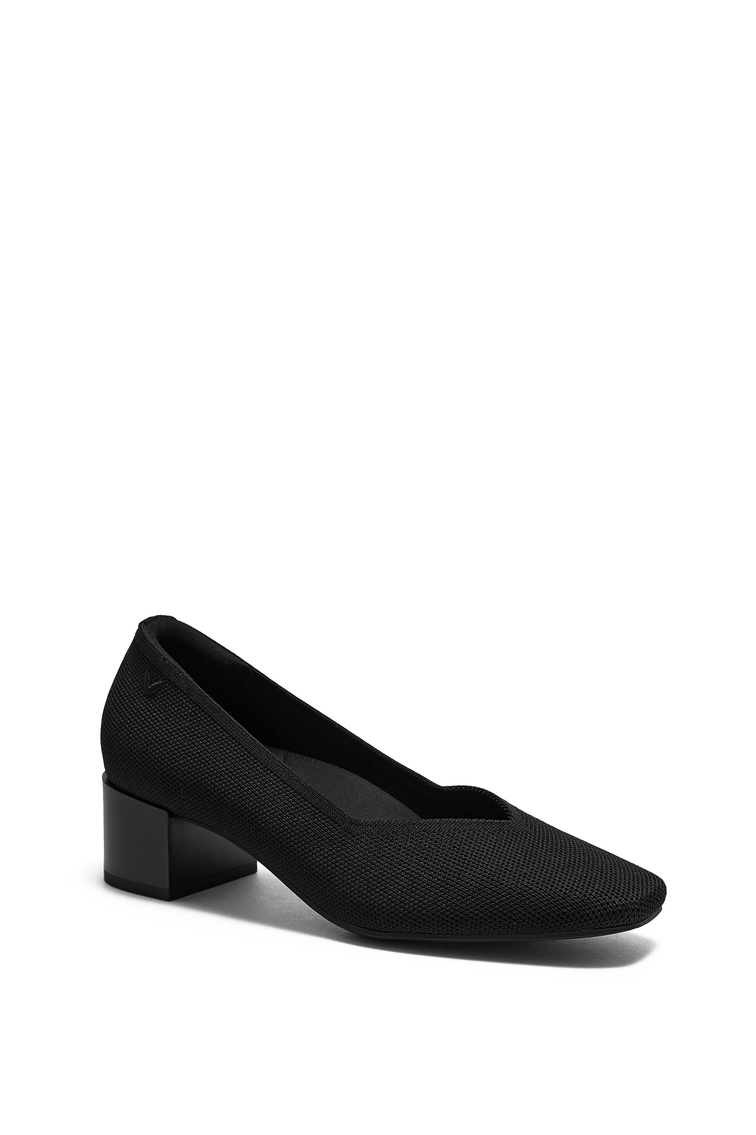 Megan Square-Toe Stress Free Chunky Heels, Main, color, Black
