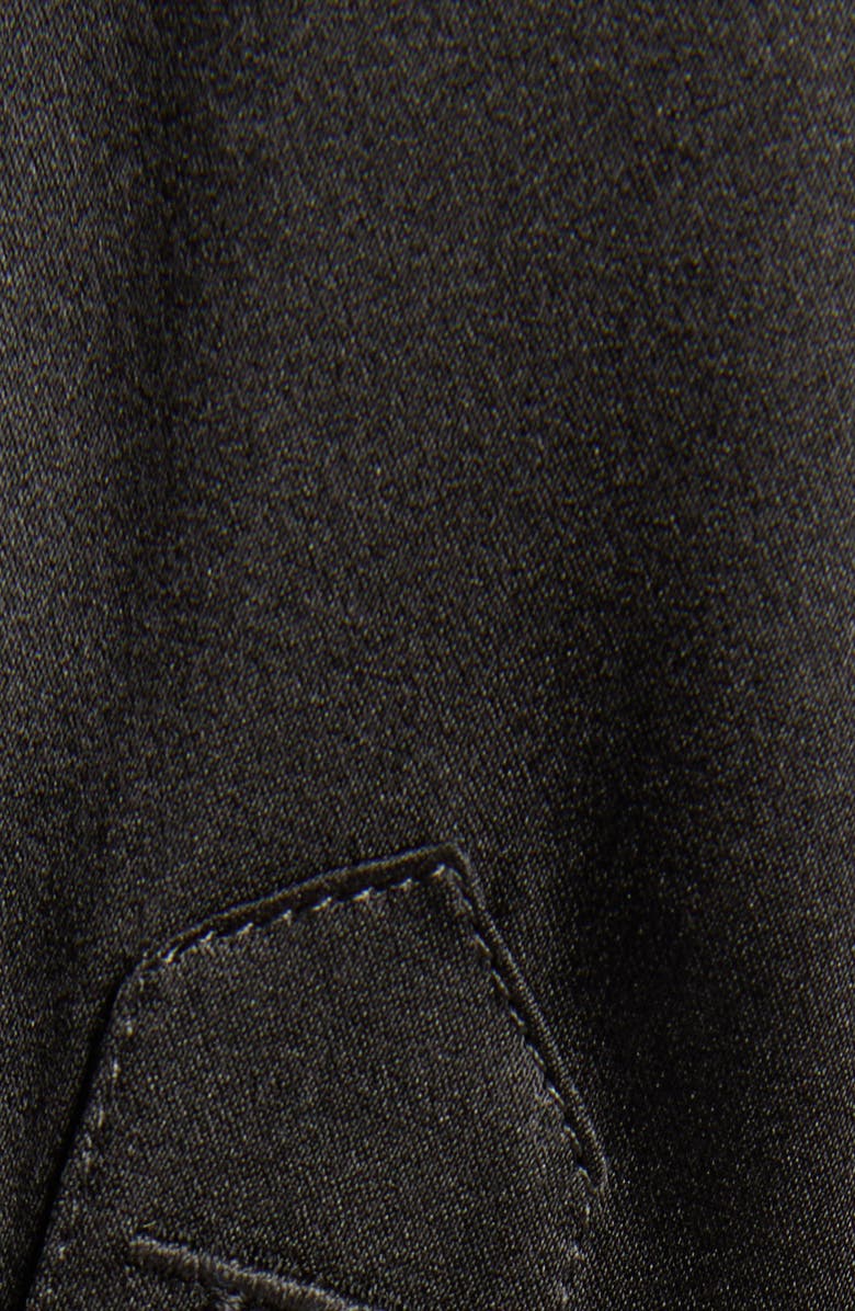 TOM FORD Stretch Silk Satin Polo, Alternate, color, Black