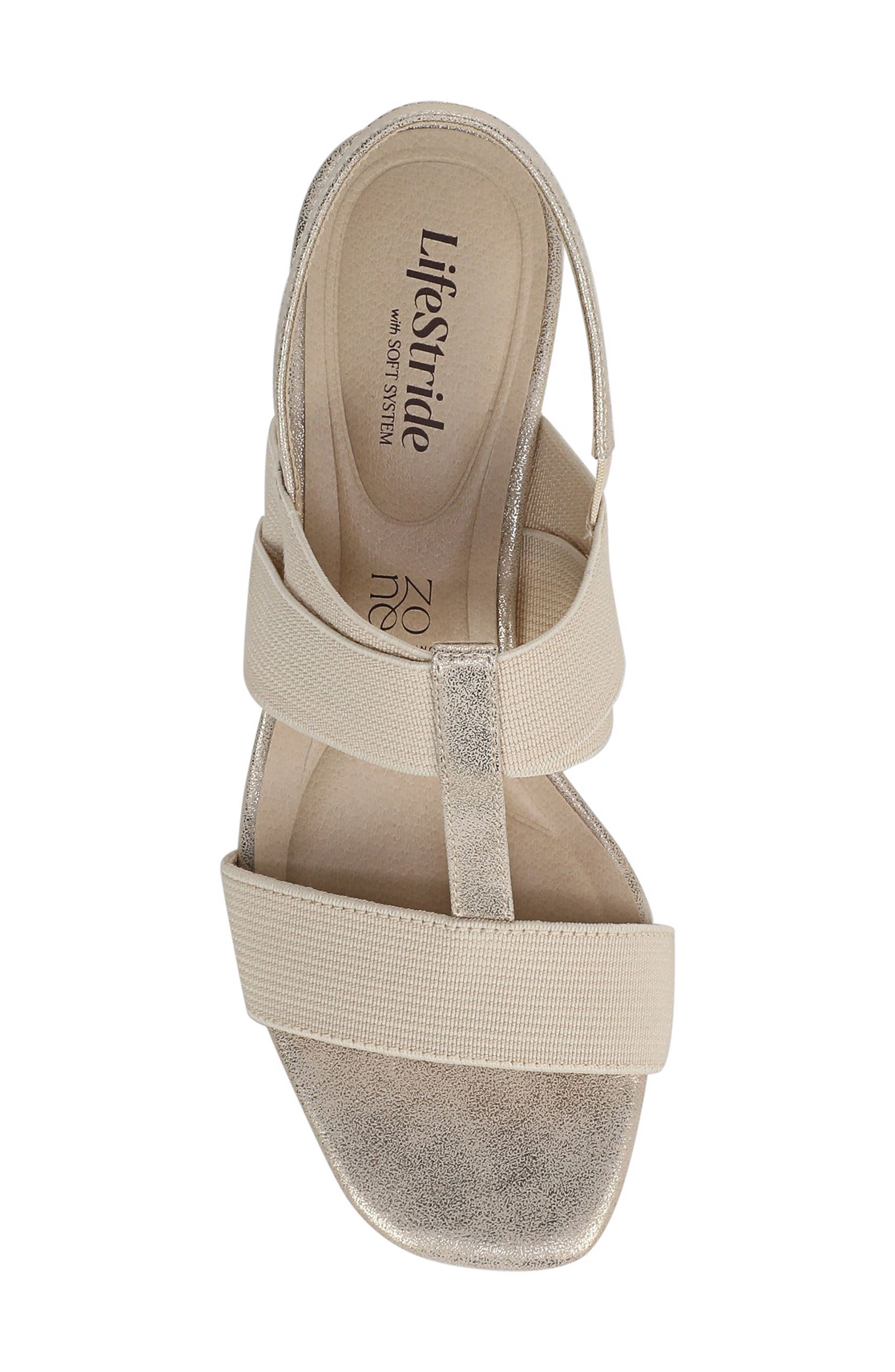 Sweet Slingback Wedge Sandal, Alternate, color, PLATINO GOLD