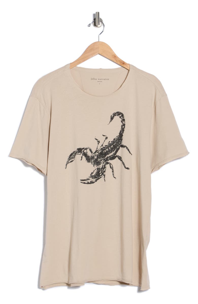 John Varvatos Scorpion Graphic T-Shirt, Alternate, color, Fossil Grey