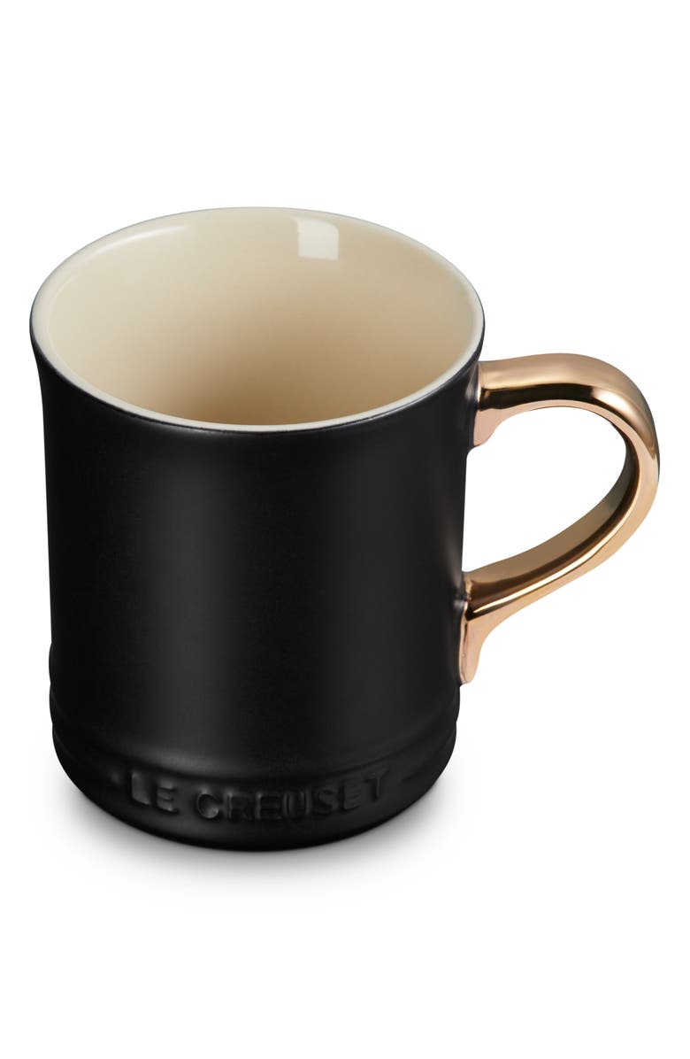 Le Creuset Vancouver 14-Ounce Gold Handle Mug, Alternate, color, Licorice