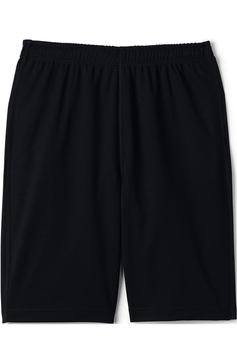 Lands' End School Uniform  Mesh Gym Shorts, Alternate, color, Black