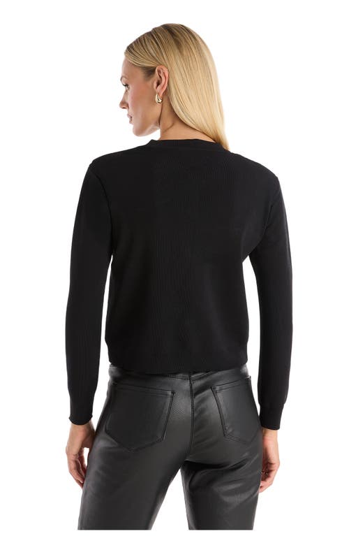The Noli Shop Loretta Knit Cardigan Top In Black