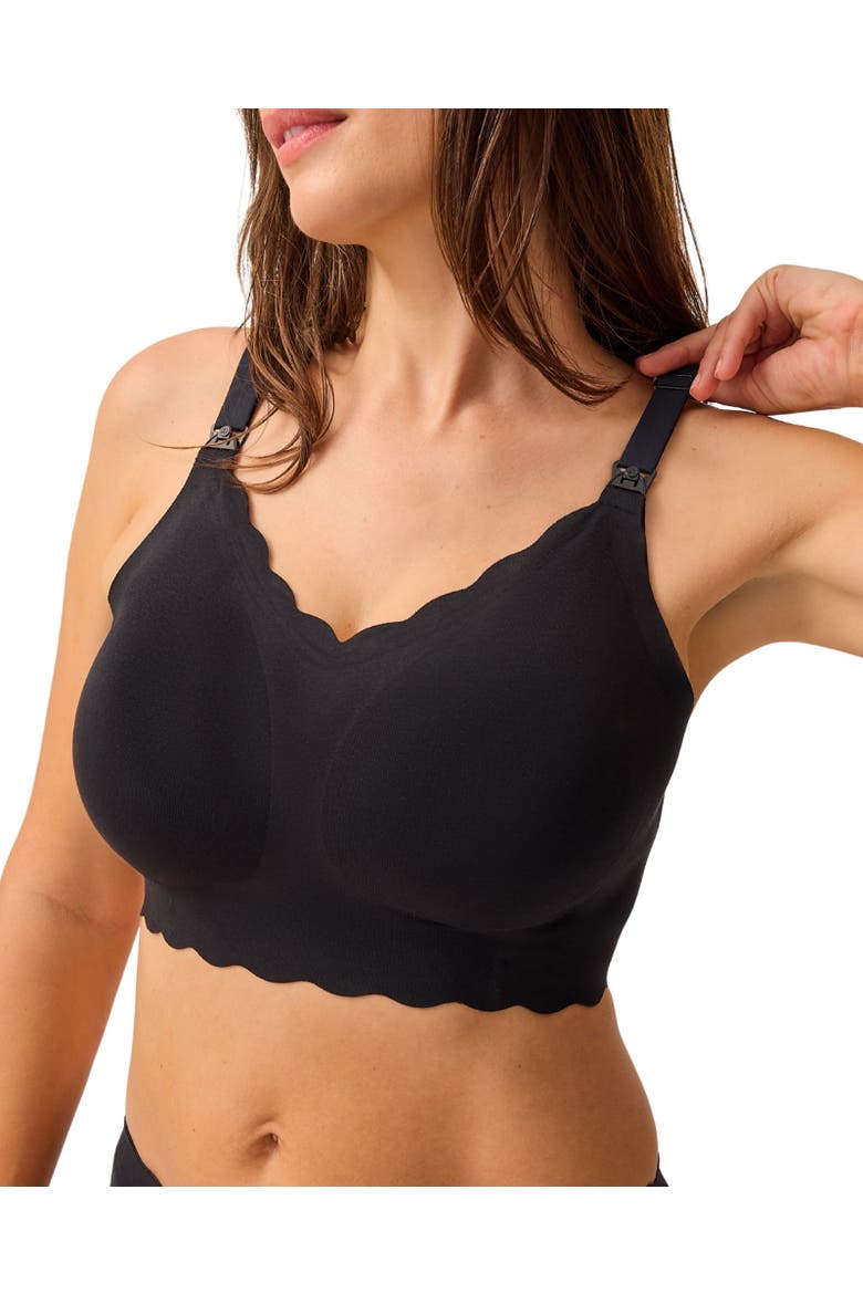 Barebond Cotton Maternity & Nursing Bra, Alternate, color, Black